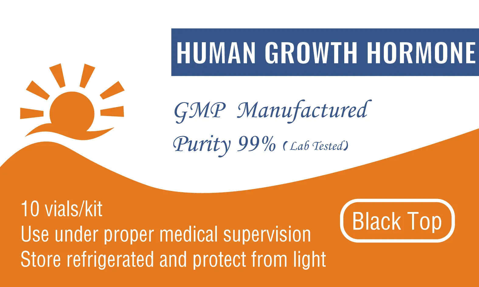 HGH “Sun Tops” GMP 99% “10 Vials/Kit”